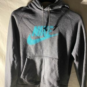 AL/AM Nike Gray/Teal Hoodie Sweatshirt